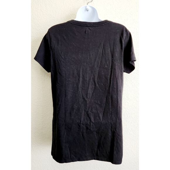 Holiday Time Black Jingle Bells Graphic T Shirt Large 12 14 Lightweight - Picture 3 of 4